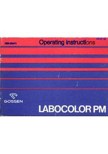 Gossen Labocolor PM manual. Camera Instructions.